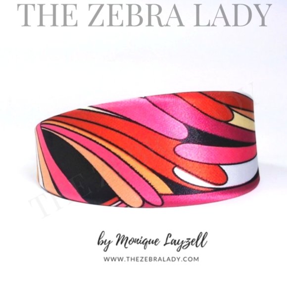 4 Satin Groovy Satin Retro Style Mix Headband - Picture 2 of 5